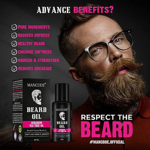 Mancode Germanium & Tea Tree Beard Oil- 60ml