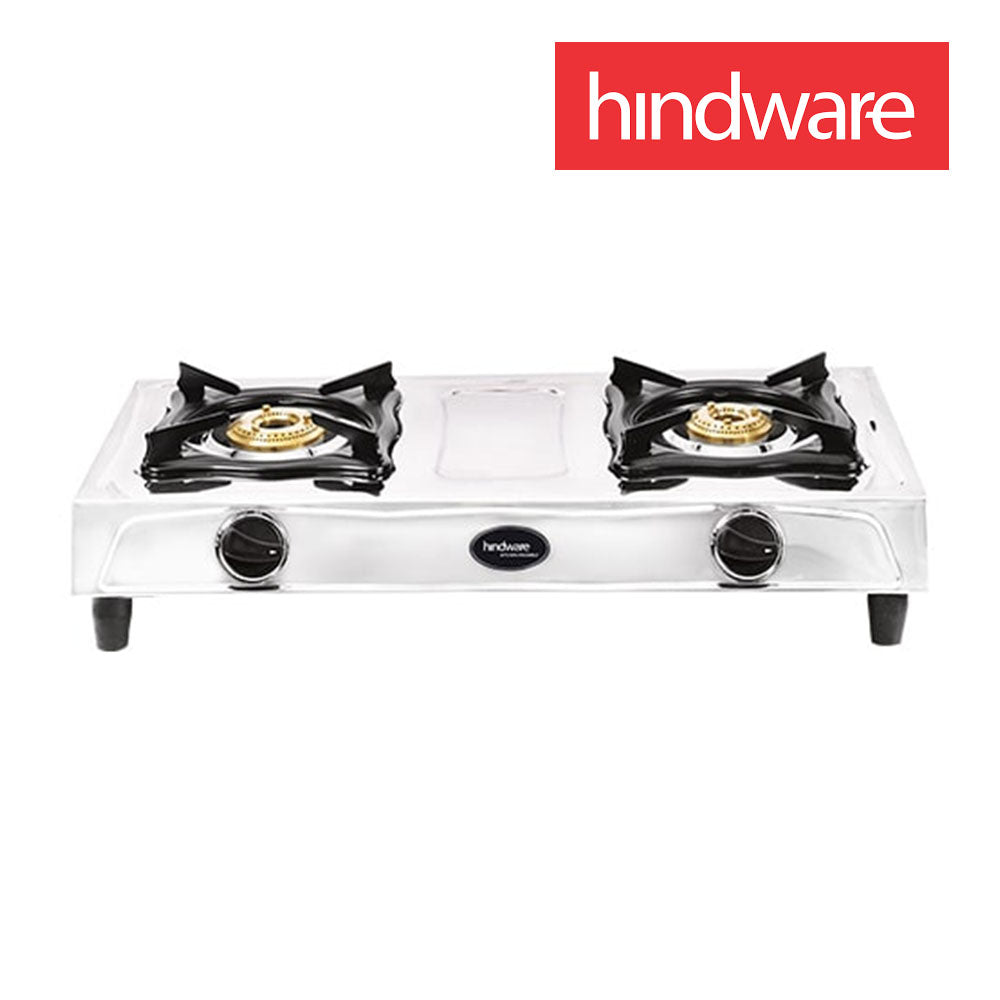 Hindware Tino Stainless Steel DLX 2 Burner Cooktop-Silver