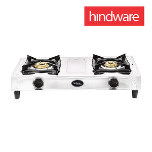 Hindware Tino Stainless Steel DLX 2 Burner Cooktop-Silver