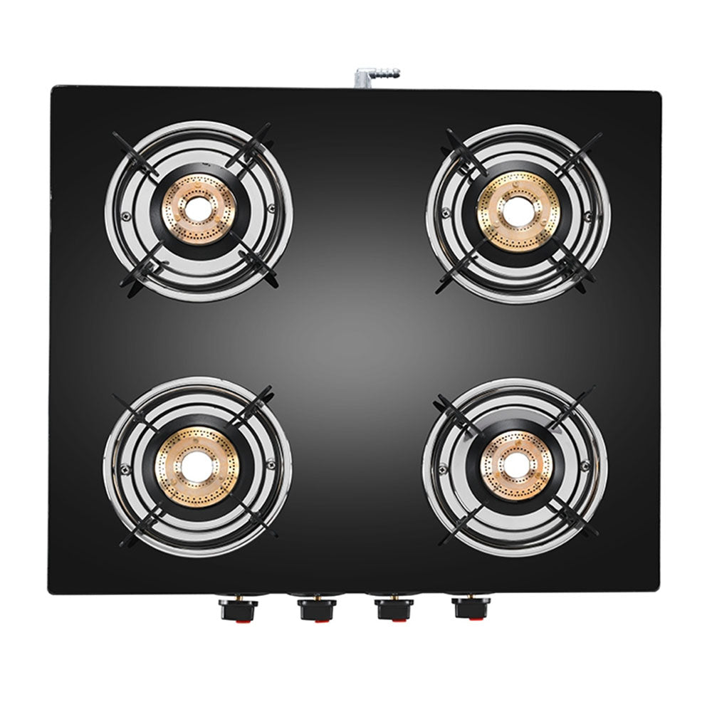 Maharaja Whiteline Belenus Neo 4 Burner Glass Gas Cooktop - Black