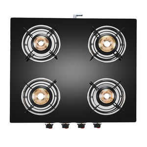 Maharaja Whiteline Belenus Neo 4 Burner Glass Gas Cooktop - Black