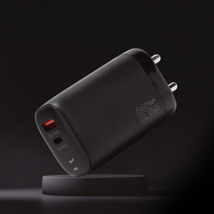 Tempt Alpha 65W Dual Port Smart Fast Charging Adaptor