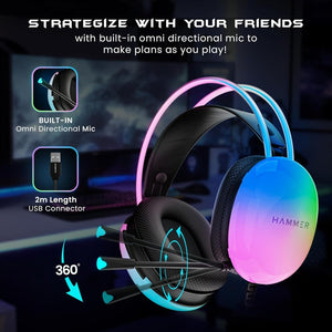 Hammer Blaze Wired Gaming Headphone - Black