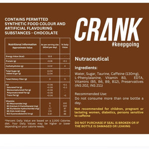 Crank Energy Shot – Pack of 48 (12 x 60ml in 4 Flavors: Green Apple, Orange, Peppermint & Chocolate)