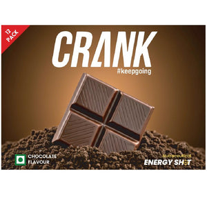Crank Energy Shot – Chocolate Flavour, Pack of 12 (60ml each)