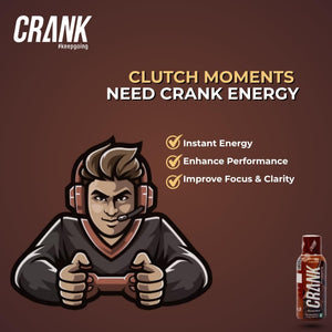 Crank Energy Shot – Chocolate Flavour, Pack of 12 (60ml each)