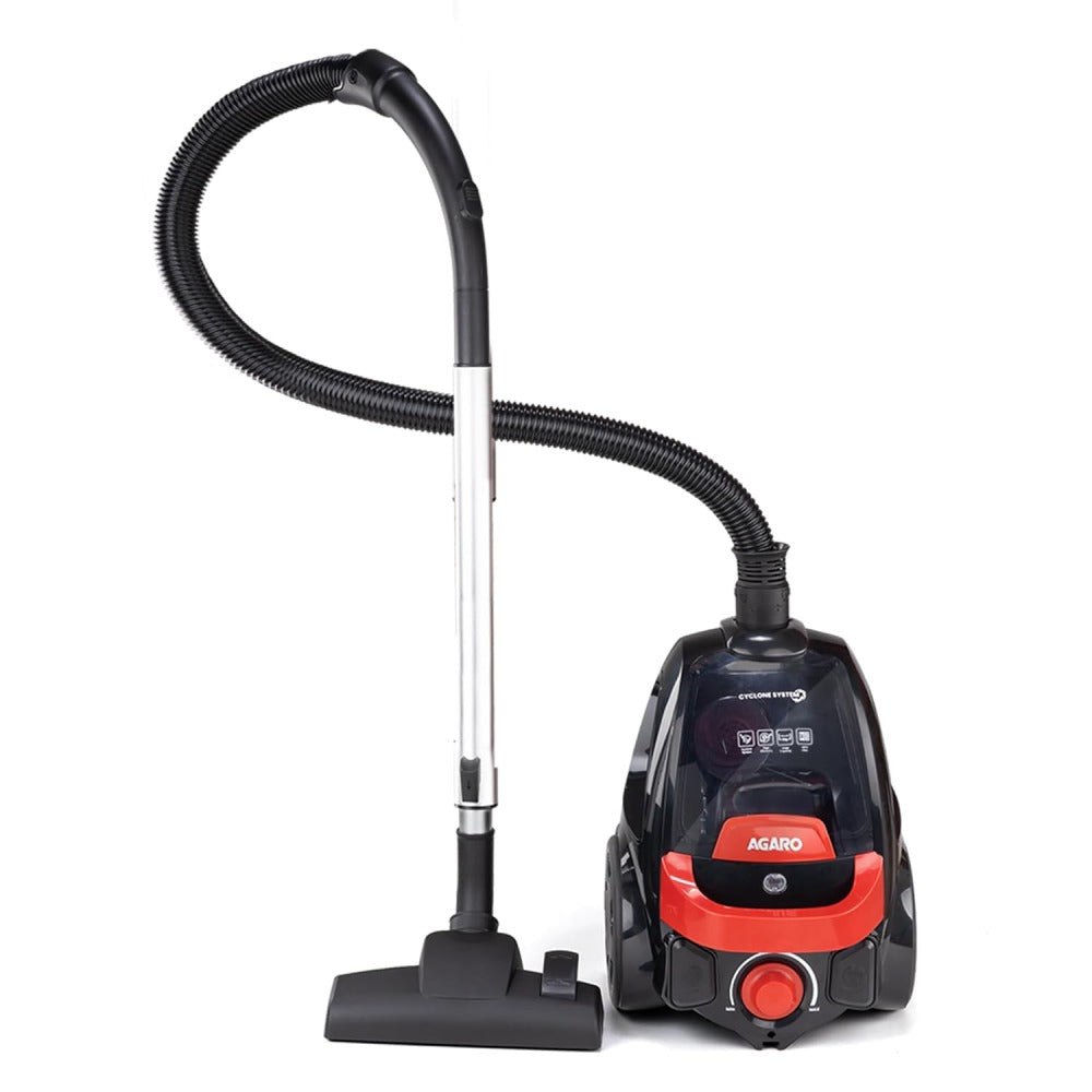 Agaro Icon 1600W Bagless Dry Vacuum Cleaner - Black & Red