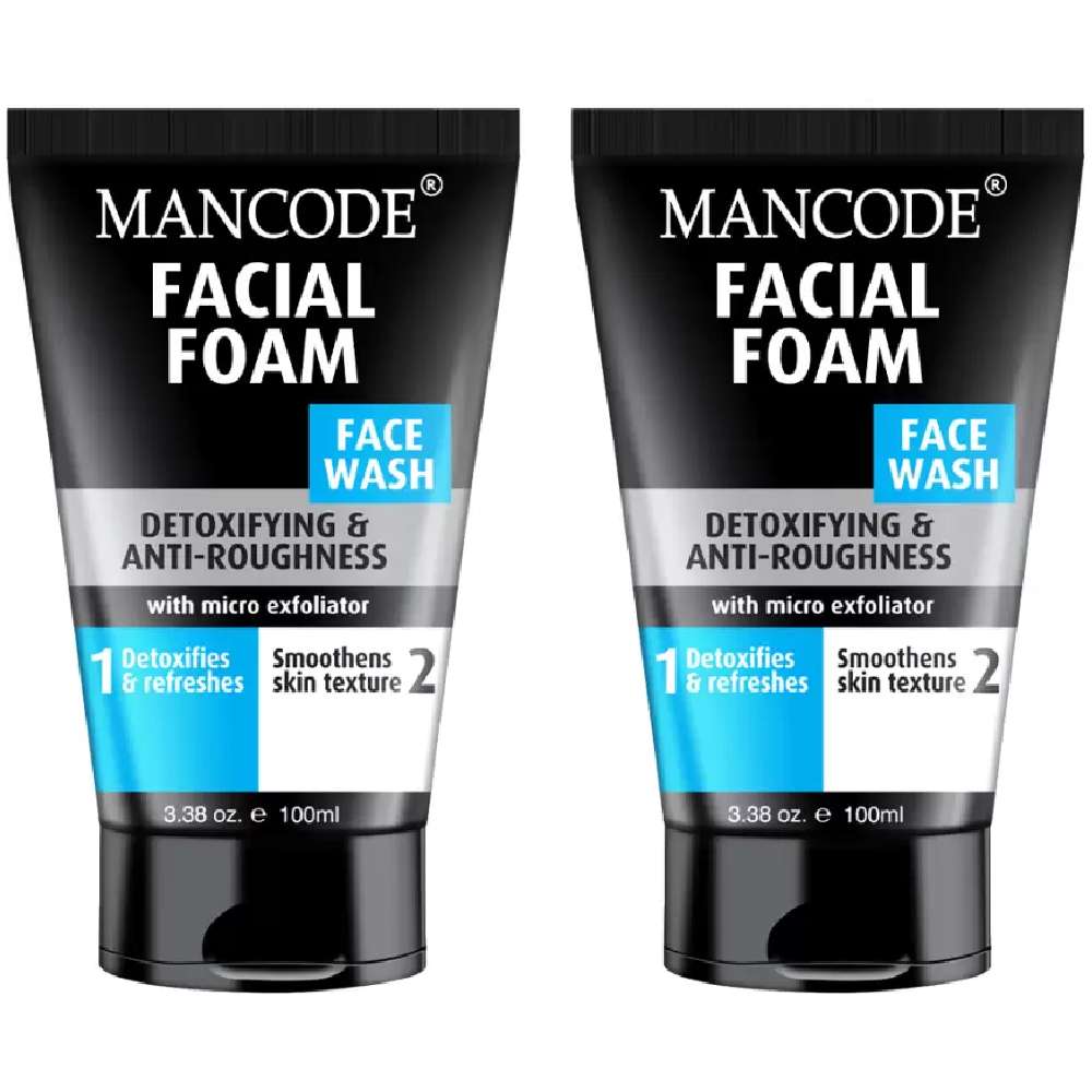 Mancode Face Wash Detoxifying & Anti Roughness- 100ml (Pack of 2)