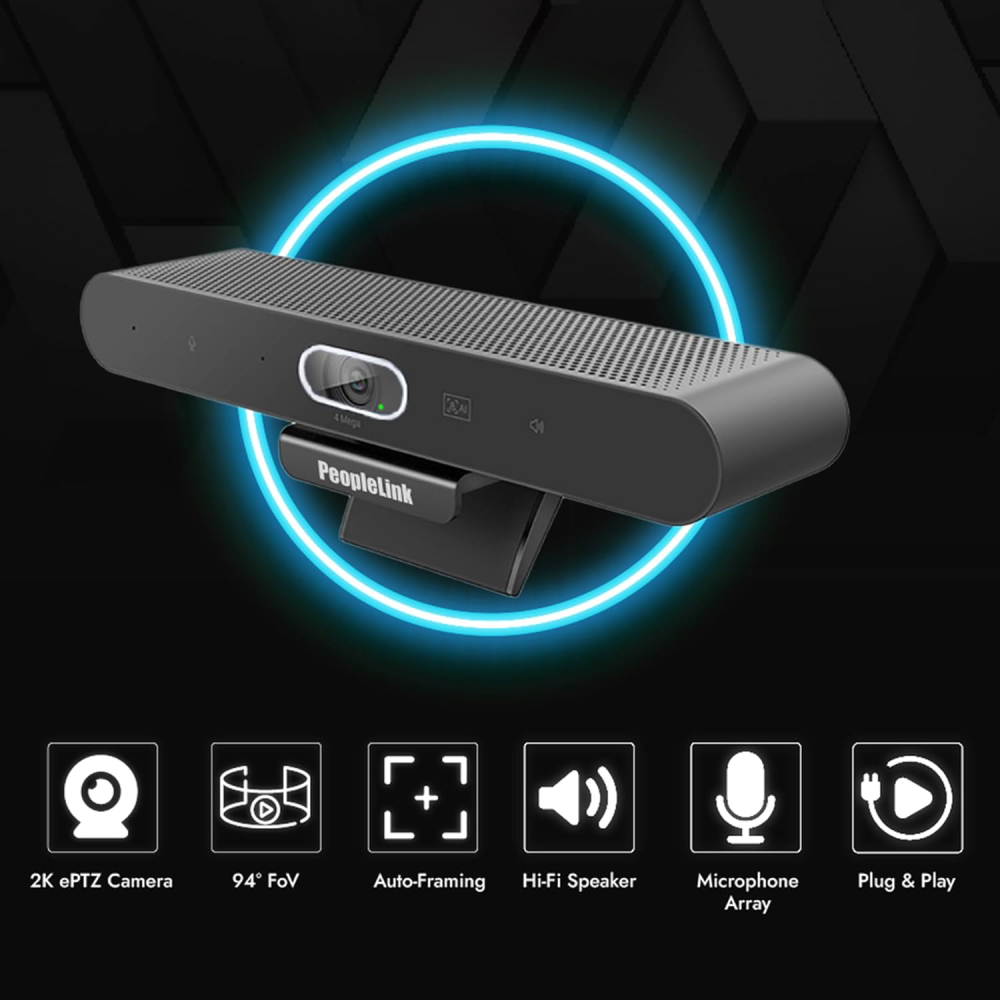 PeopleLink Stellar X20 Webcam - Black