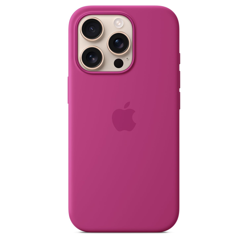 Apple iPhone 16 Pro Silicone Case with MagSafe – Fuschia