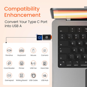 Portronics Bridge Y USB 3.0 to Type C OTG Adapter - Black