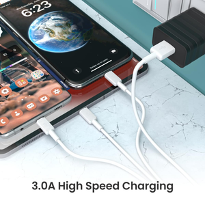 Portronics Konnect Link 3 Multi-Functional 3-in-1 Cable - White