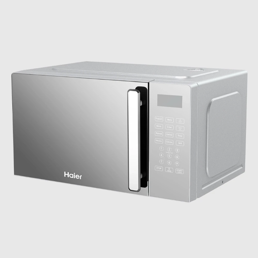 Haier 20L Convection Microwave Oven with Mirror Glass Design - Silver