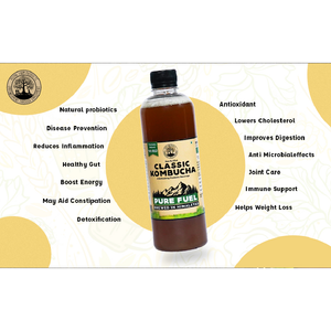 Peepal Farm Handcrafted Classic Kombucha Black Tea Liquid - Pack of 2 x 500 ml