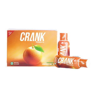 Crank Energy Shot – Orange Flavour, Pack of 12 (60ml each)