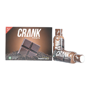 Crank Energy Shot – Chocolate Flavour, Pack of 12 (60ml each)