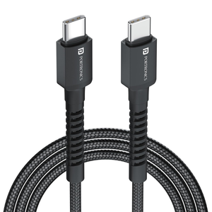 Portronics Konnect X 60W Fast Charging 1M Type-C to Type-C Cable - Black