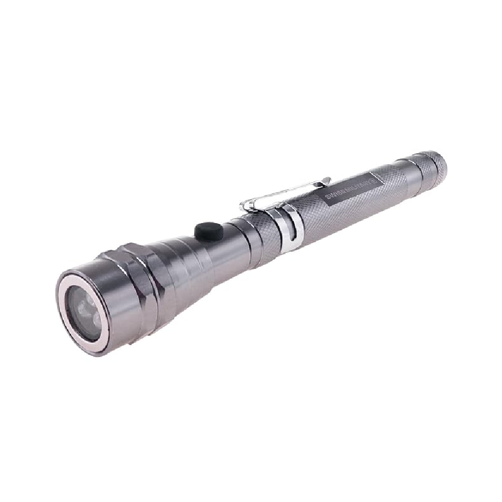 Swiss Military 360° Flexible & Expandable Telescopic Magnetic Torch - Silver