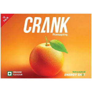 Crank Energy Shot – Orange Flavour, Pack of 12 (60ml each)