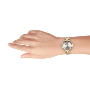 Titan Raga Showstopper 1.18" Analog Silver Dial Metal Strap Watch for Women