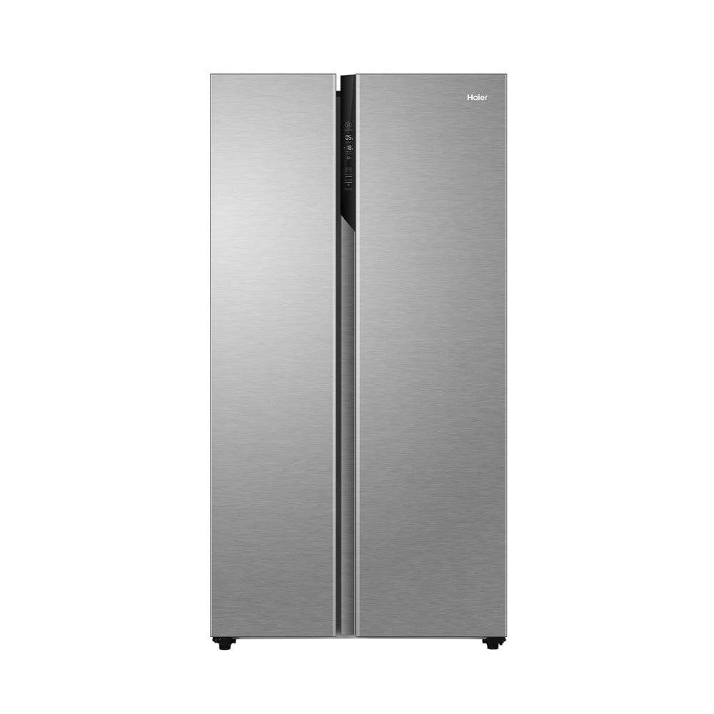 Haier 630L 3 Star Side by Side Frost Free Refrigerator - Shiny Steel