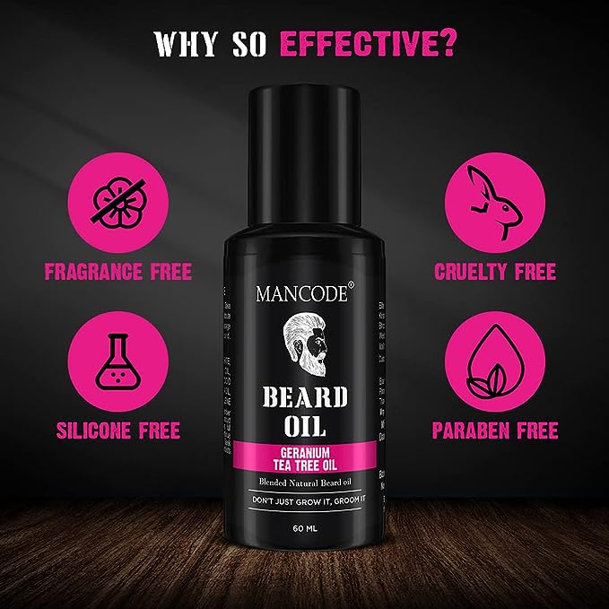 Mancode Germanium & Tea Tree Beard Oil- 60ml