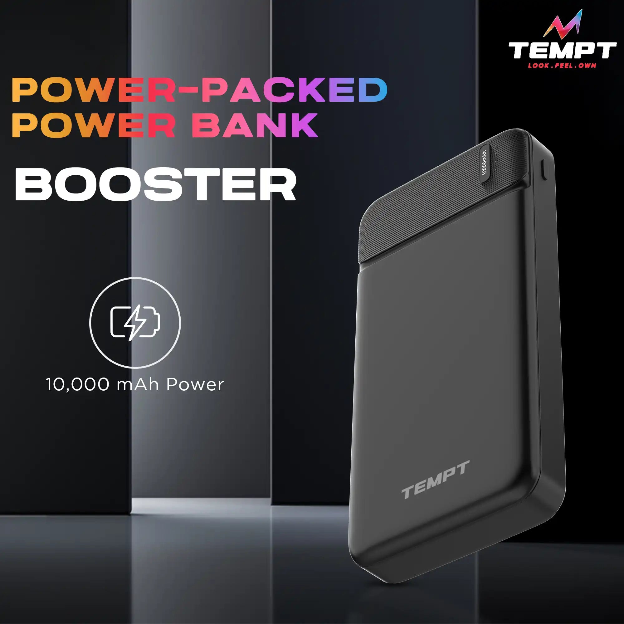 Tempt 10000mAh Booster Power Bank