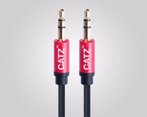 Catz Rugged Aux Stereo Cable Silver 2M