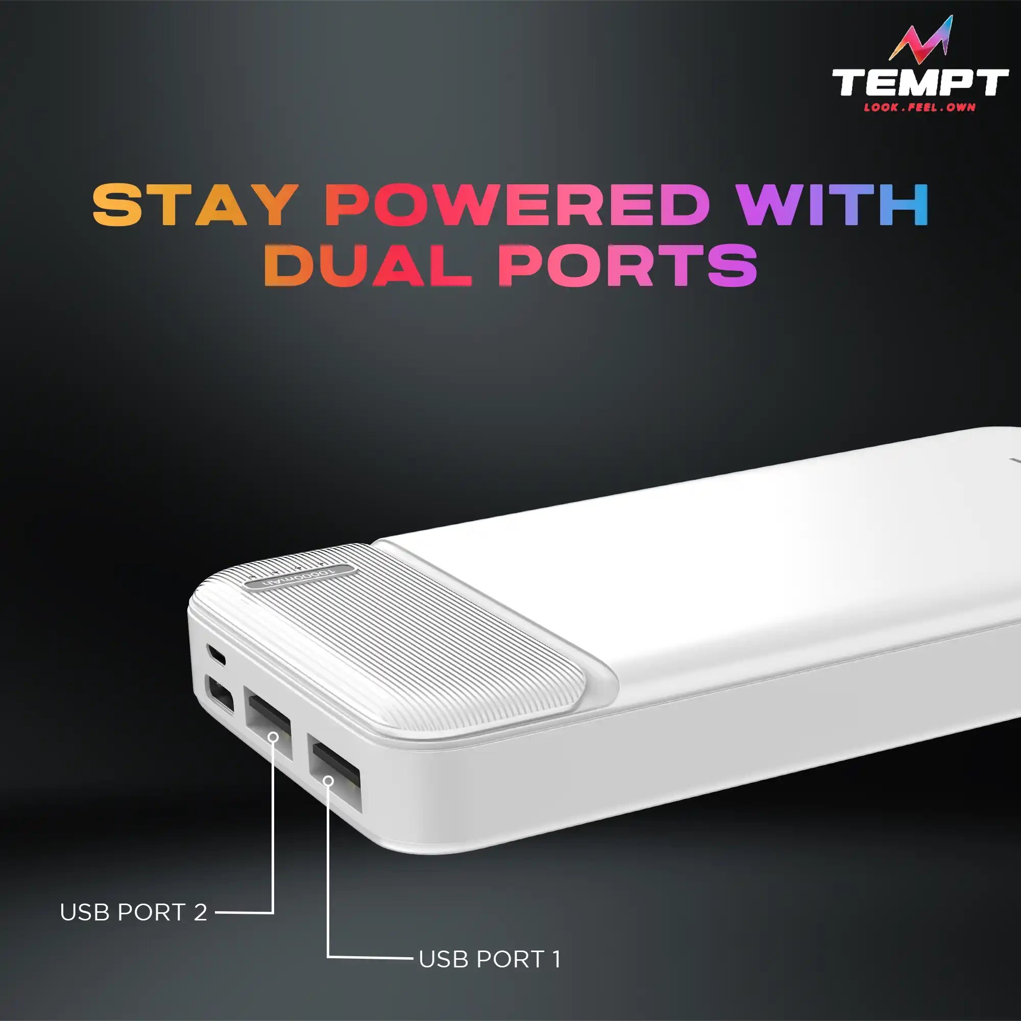 Tempt 10000mAh Booster Power Bank