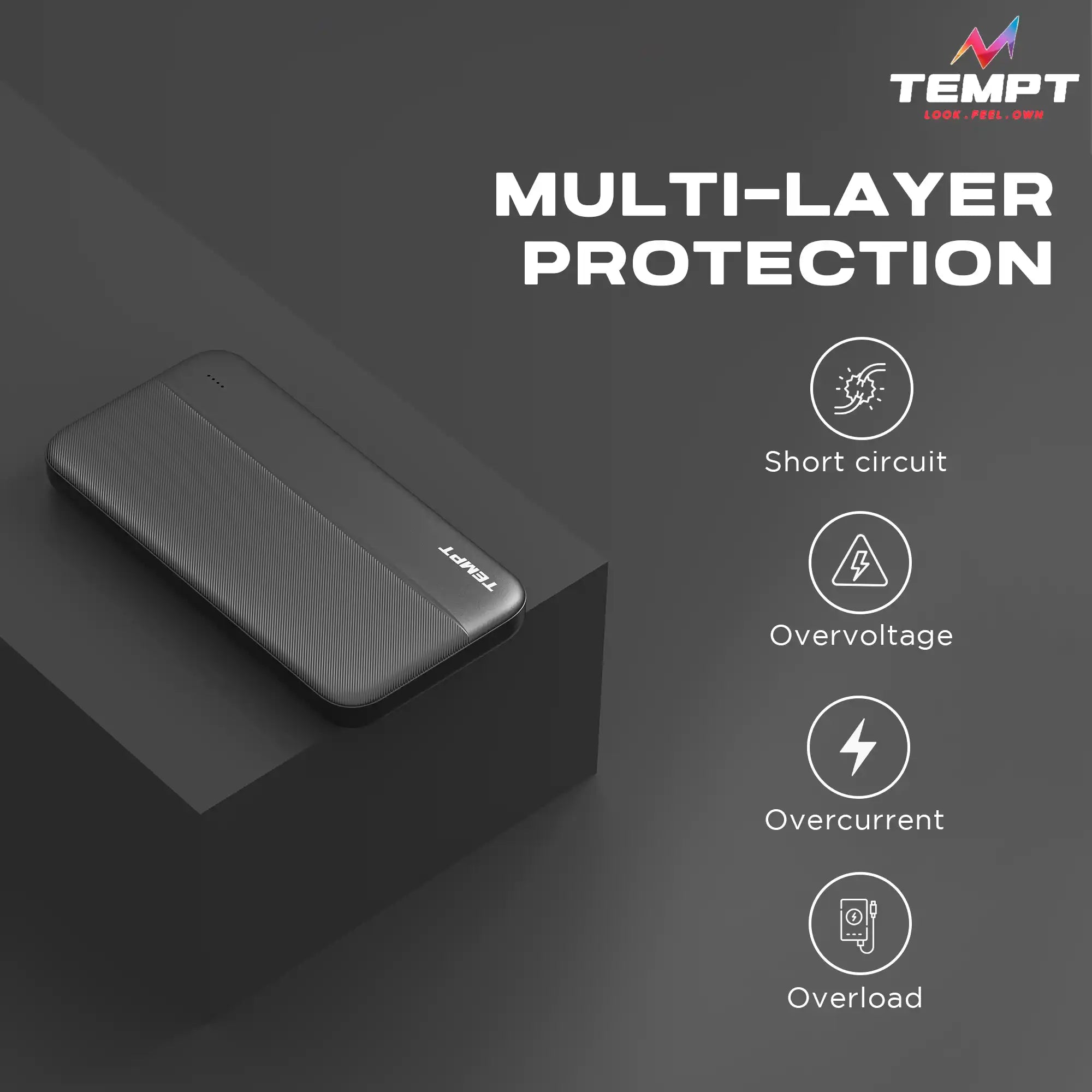 Tempt 10000mAH Storm Power Bank