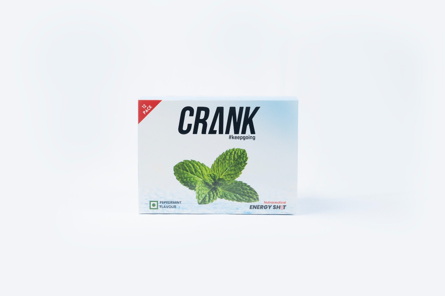 Crank Energy Shot – Peppermint Flavour, Pack of 12 (60ml each)