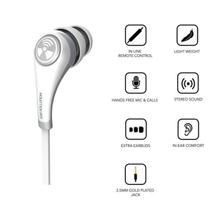 iFrogz Audio- Ear Pollution Plugz with Mic - White