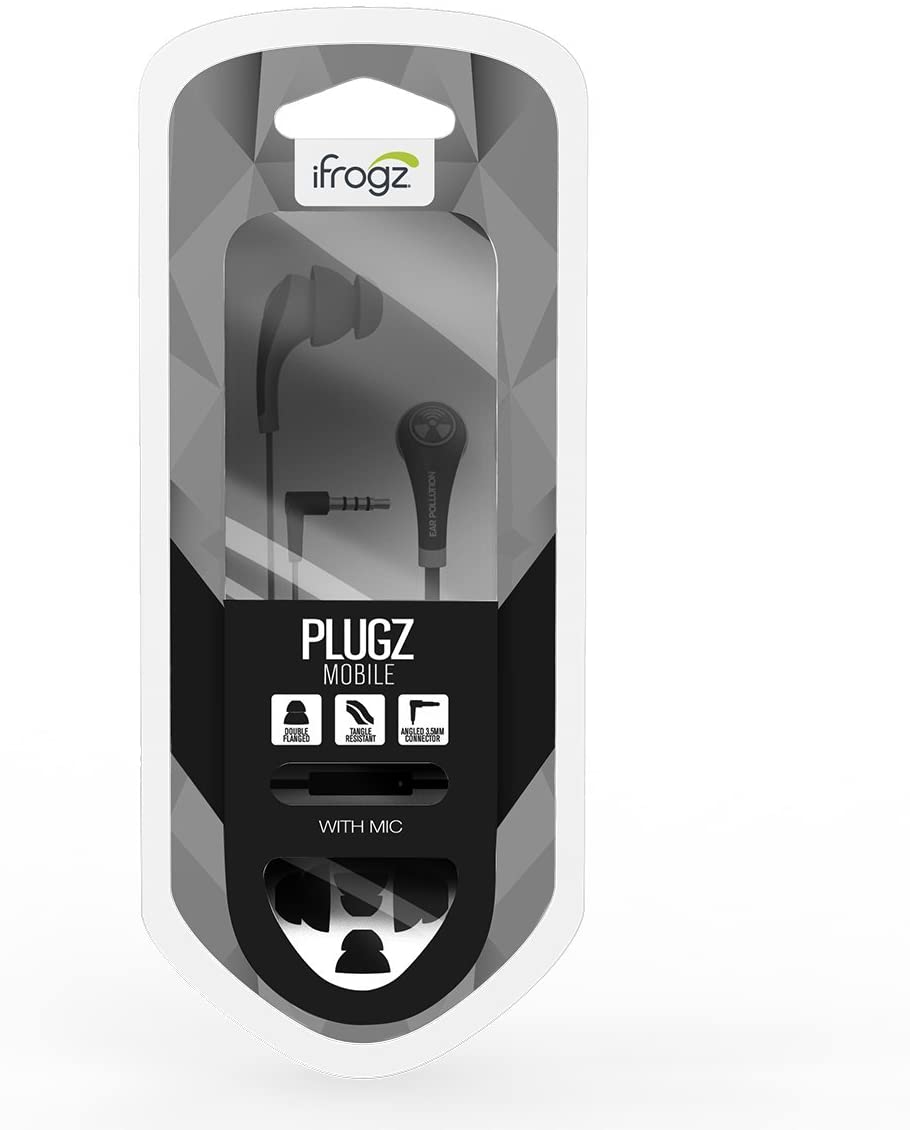 iFrogz Audio- Ear Pollution Plugz with Mic - White