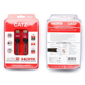 Catz Rugged HDMI Cable Black 5M with Gold-plated Connectors