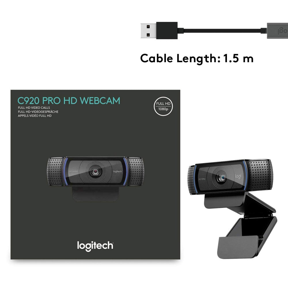 Logitech C920 HD Pro Webcam - Black
