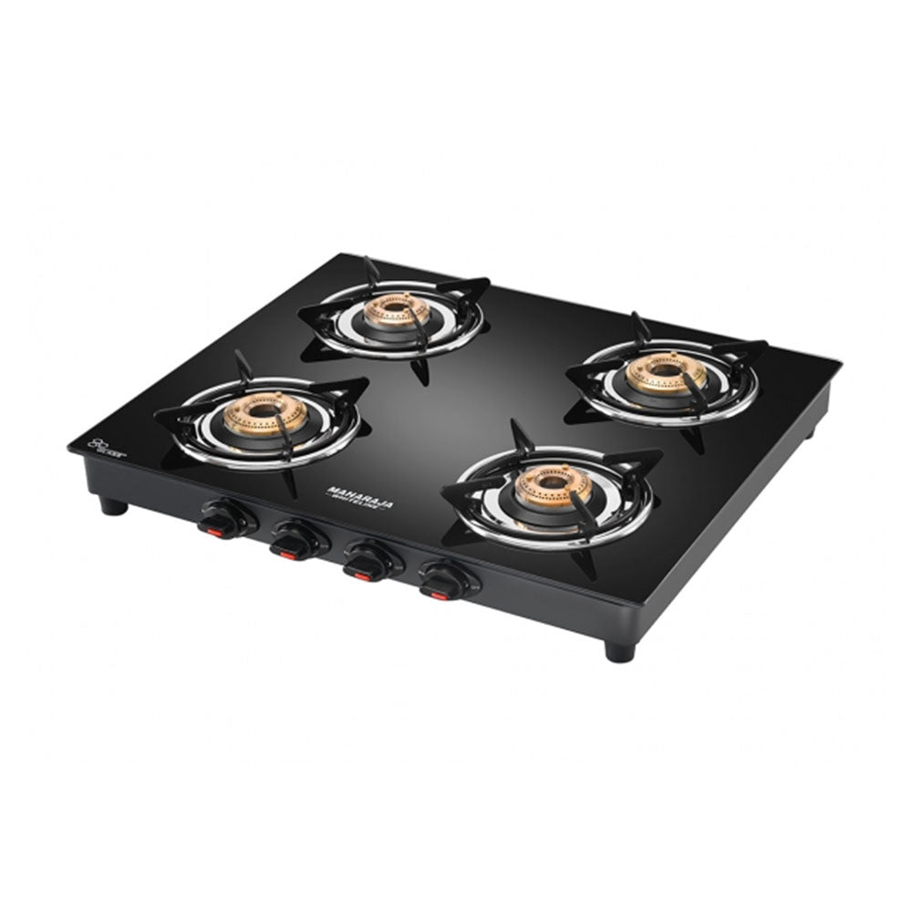 Maharaja Whiteline Belenus Neo 4 Burner Glass Gas Cooktop - Black
