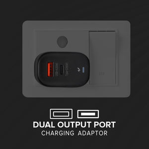 Tempt Alpha 65W Dual Port Smart Fast Charging Adaptor