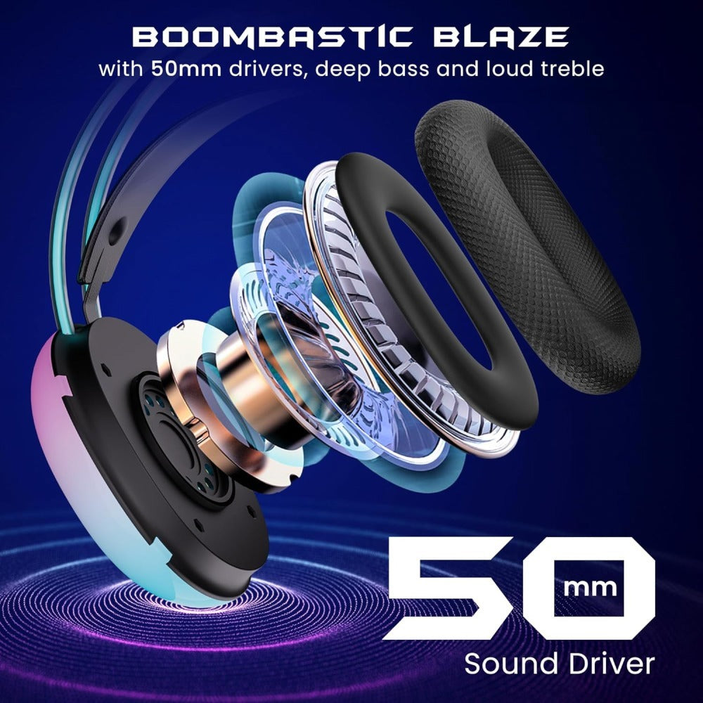 Hammer Blaze Wired Gaming Headphone - Black