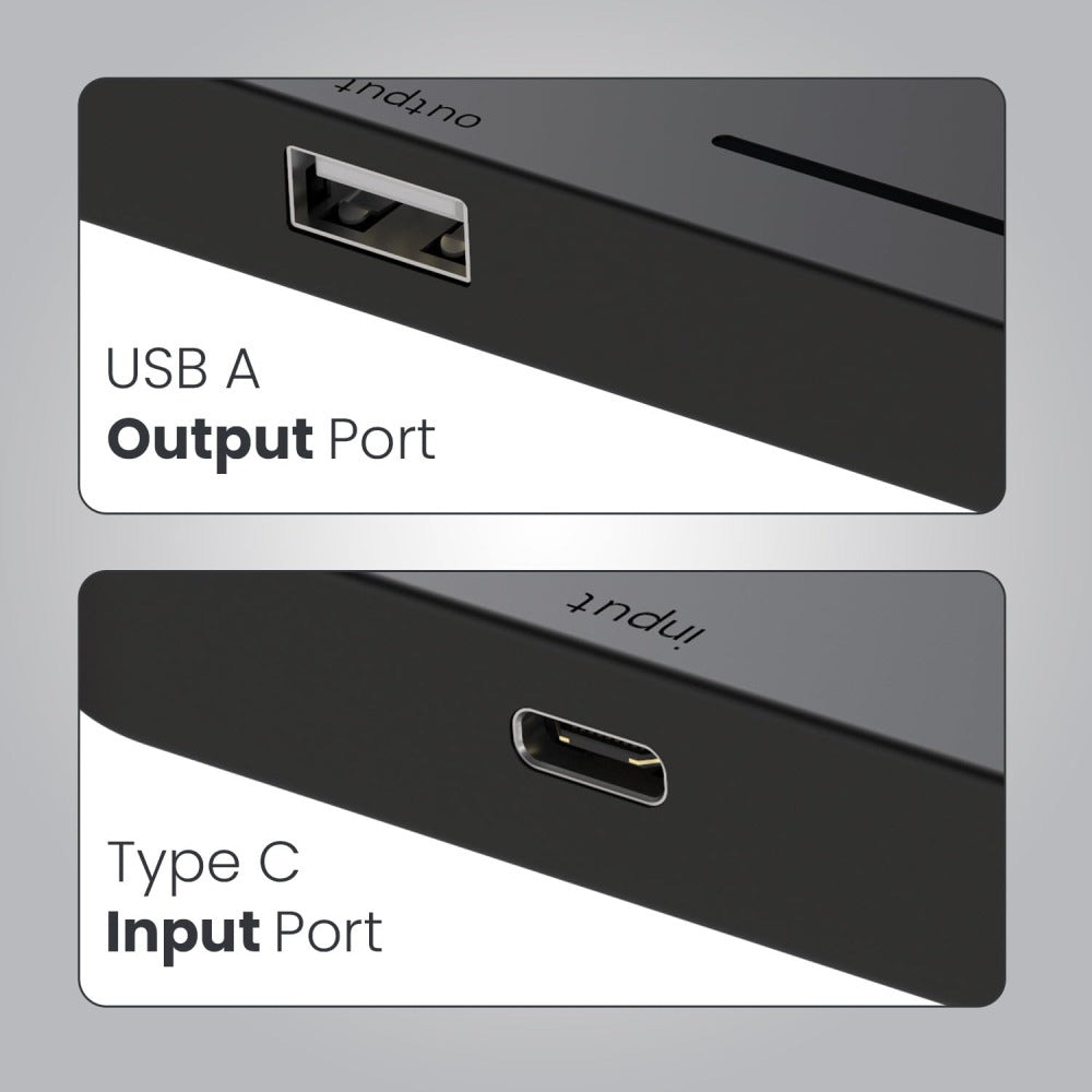 Portronics Freedom 6 | 15W 5-in-1 Wireless Charger with Digital Clock & Alarm - Black