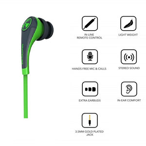 iFrogz Audio - Ear Pollution Plugz with Mic - Neon Green