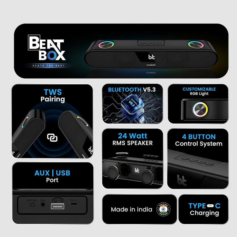 Hammer BeatBox Speaker - Black