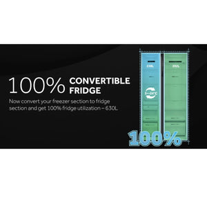 Haier 630L 3 Star Side by Side Frost Free Refrigerator - Shiny Steel