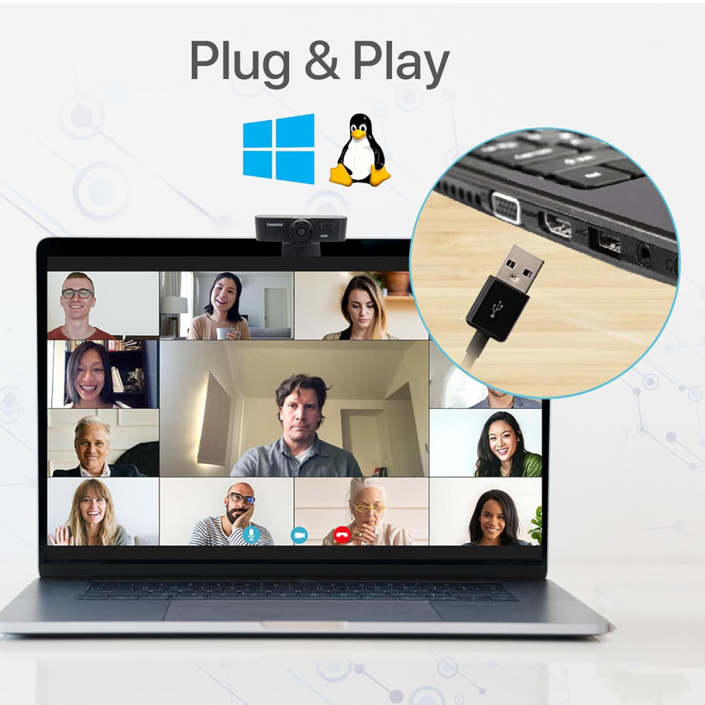 PeopleLink Nova X10 Webcam - Black