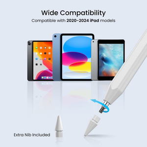 Portronics Glide Stylus Pencil with Palm Rejection & Angle Tilt Sensitivity - White