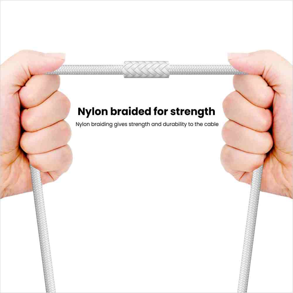 Portronics Konnect C1 Type C to Type C 20W Charging Cable - White