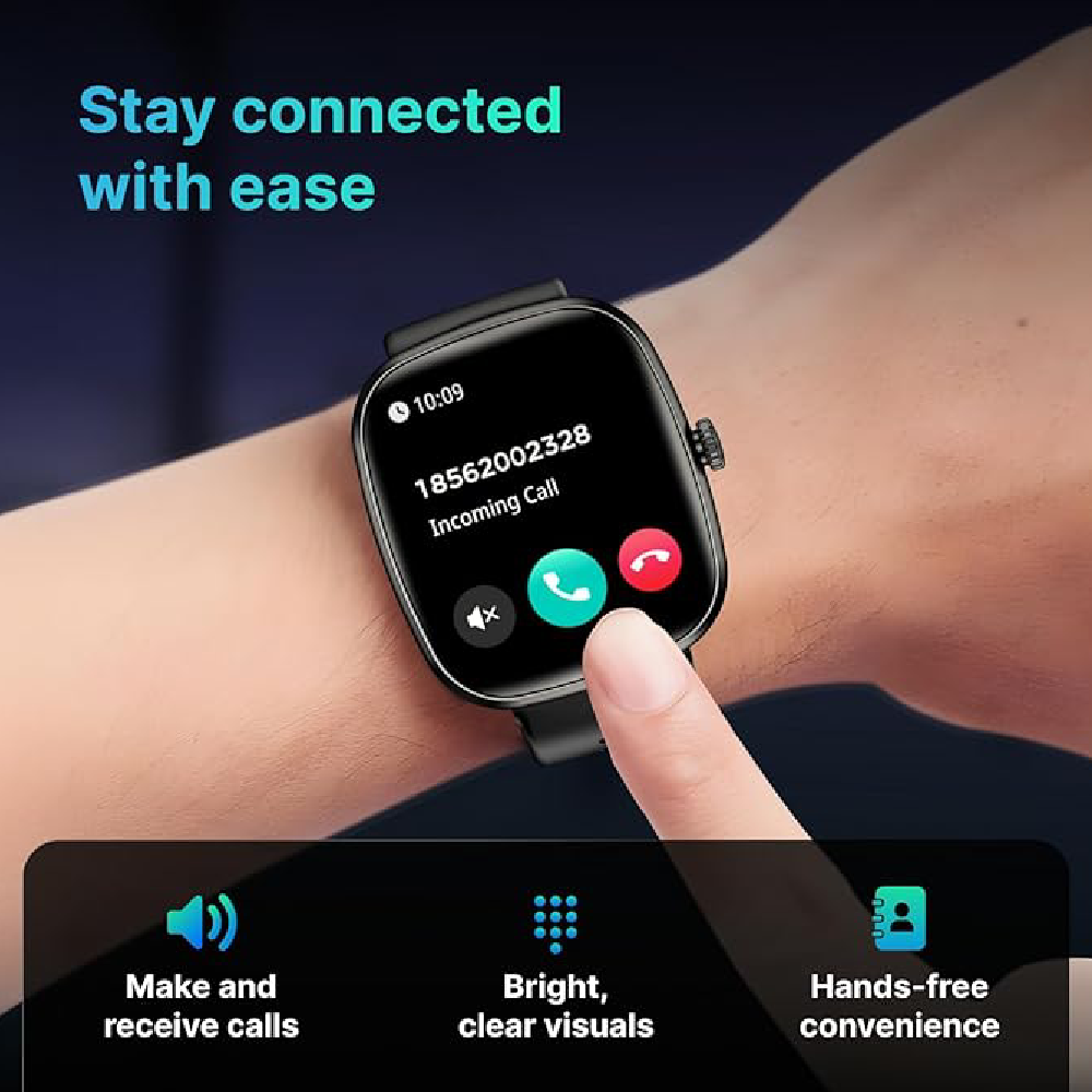 Timex iConnect Calling Ace 1.83" Display Bluetooth Calling Smartwatch