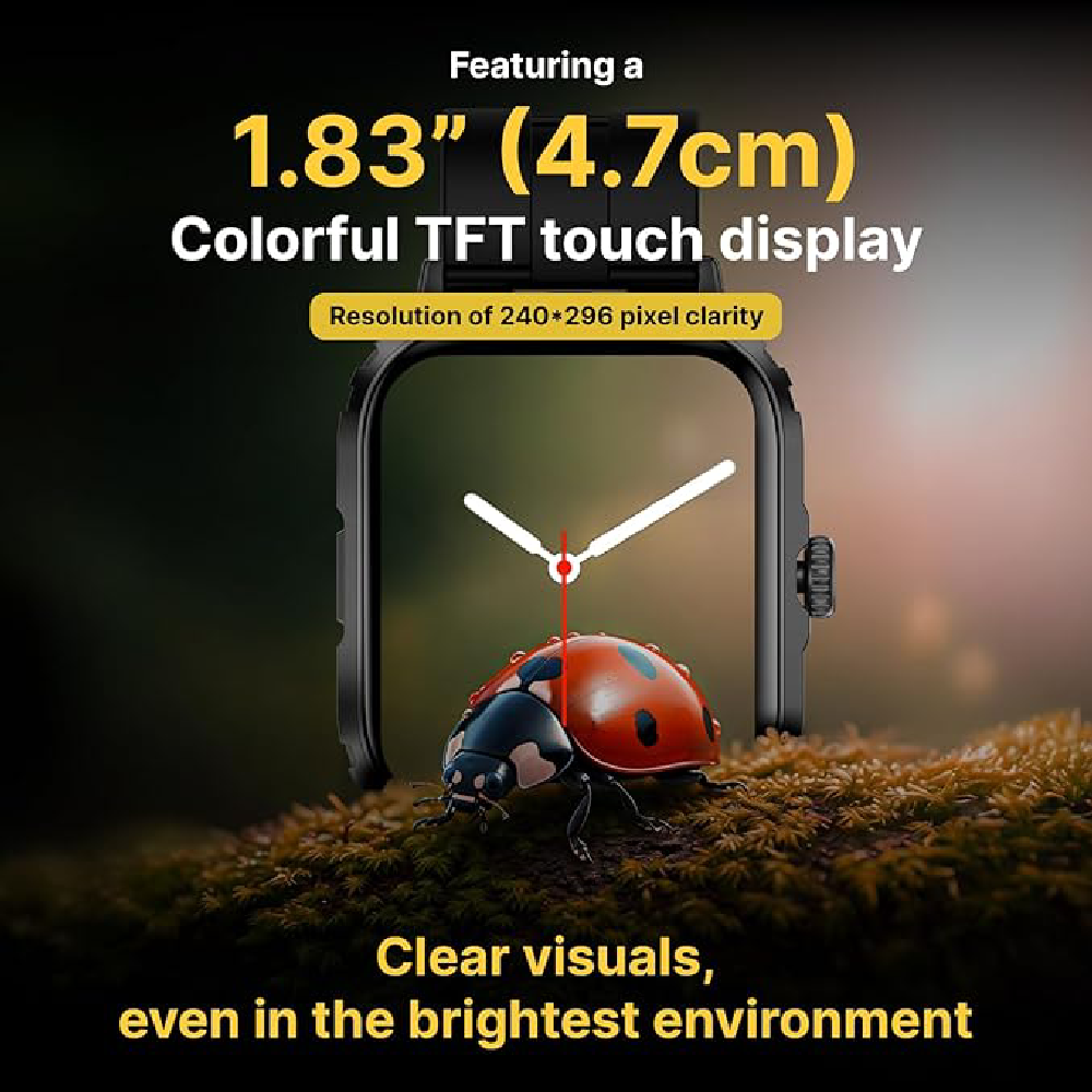 Timex iConnect Go Plus 1.83" Display Bluetooth Calling Smartwatch 