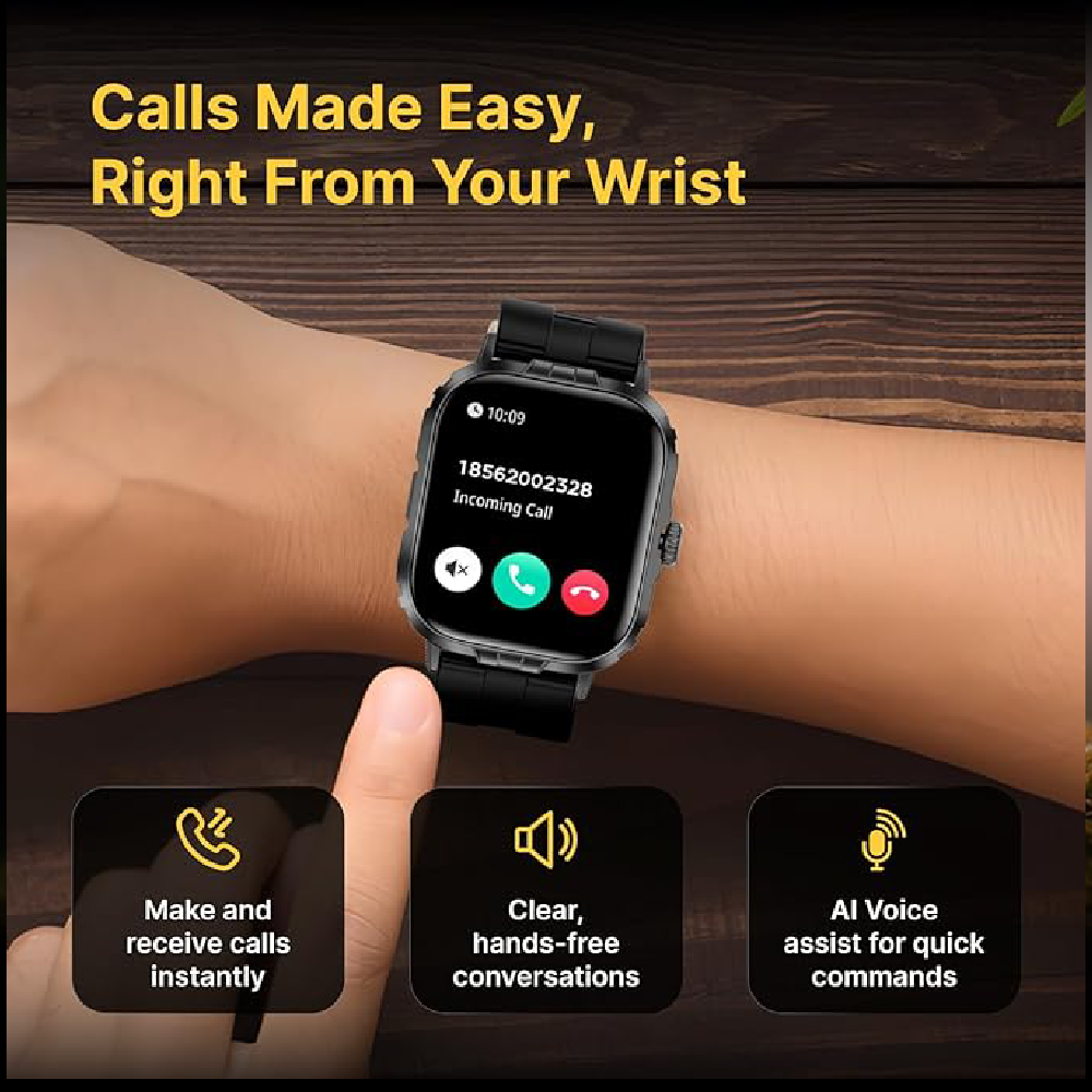 Timex iConnect Go Plus 1.83" Display Bluetooth Calling Smartwatch 