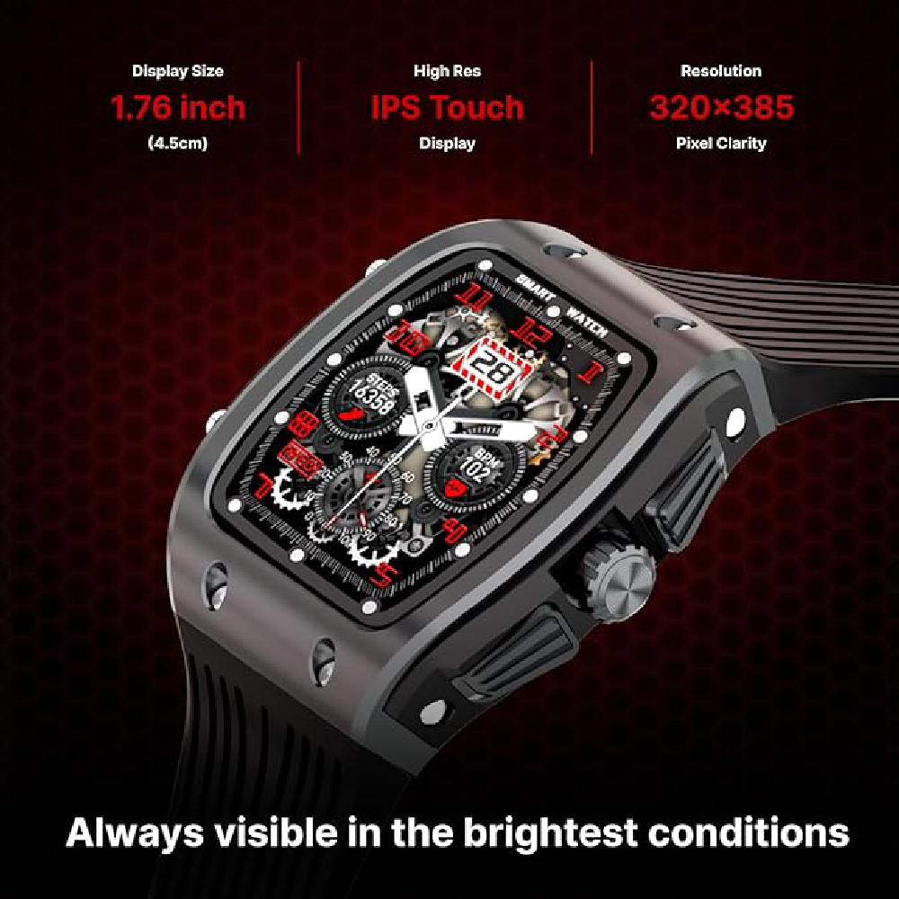 Timex Smart Coregen 1.76" Display Bluetooth Calling Smartwatch 