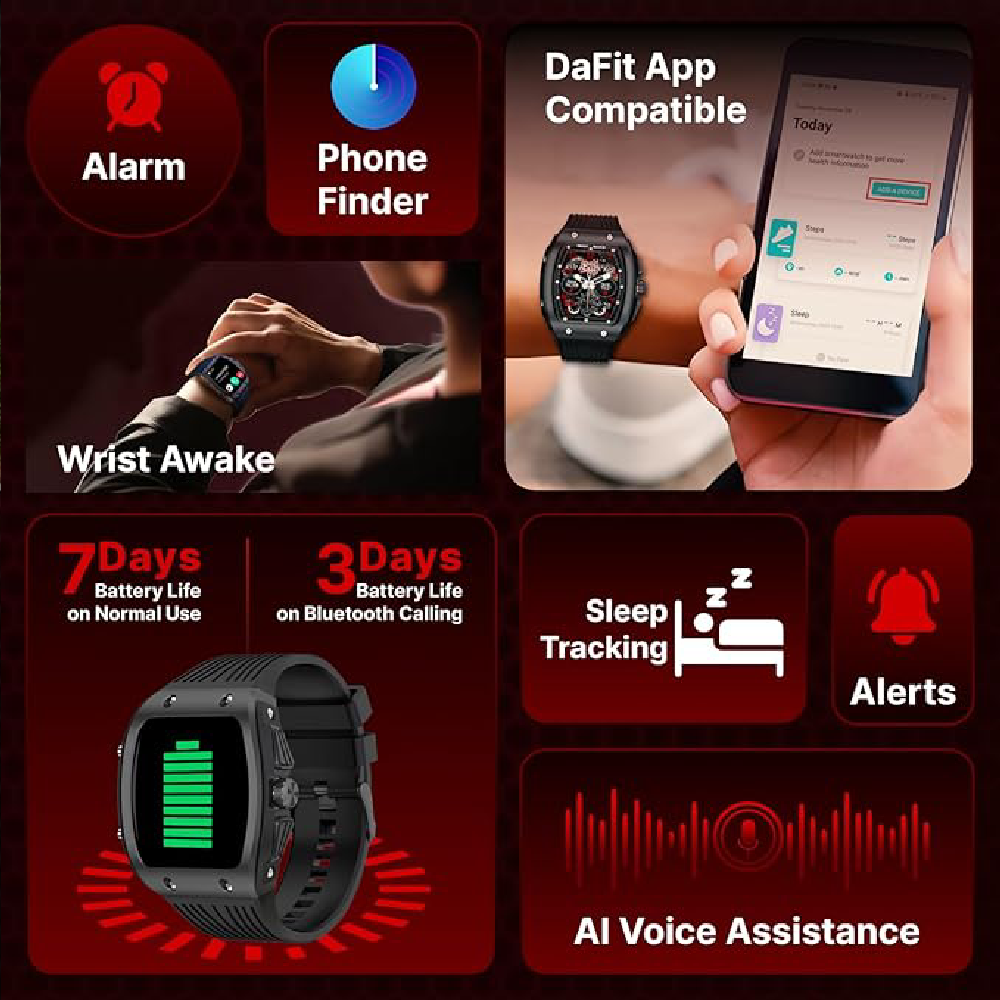 Timex Smart Coregen 1.76" Display Bluetooth Calling Smartwatch 